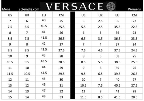 versace shoe chart|Versace women's shoes size guide.